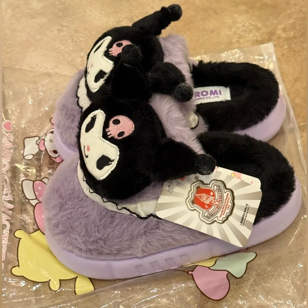 SANRIO toddlers Kuromi & My Melody Fluffy Slippers